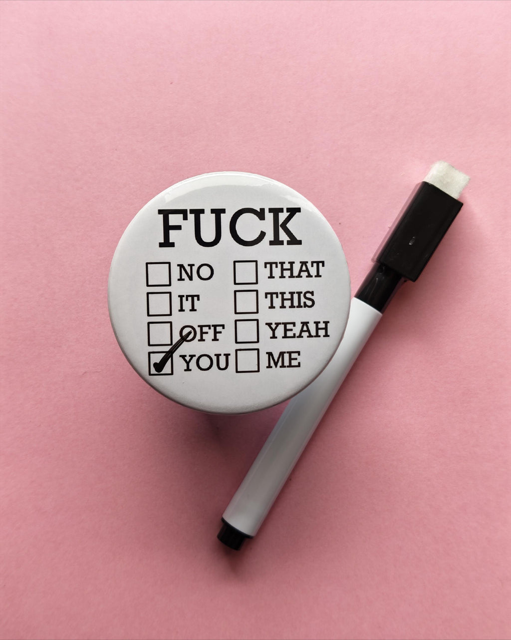 F*ck Mood Magnet – Sarcastic Whiteboard Fridge Magnet (Includes Marker)