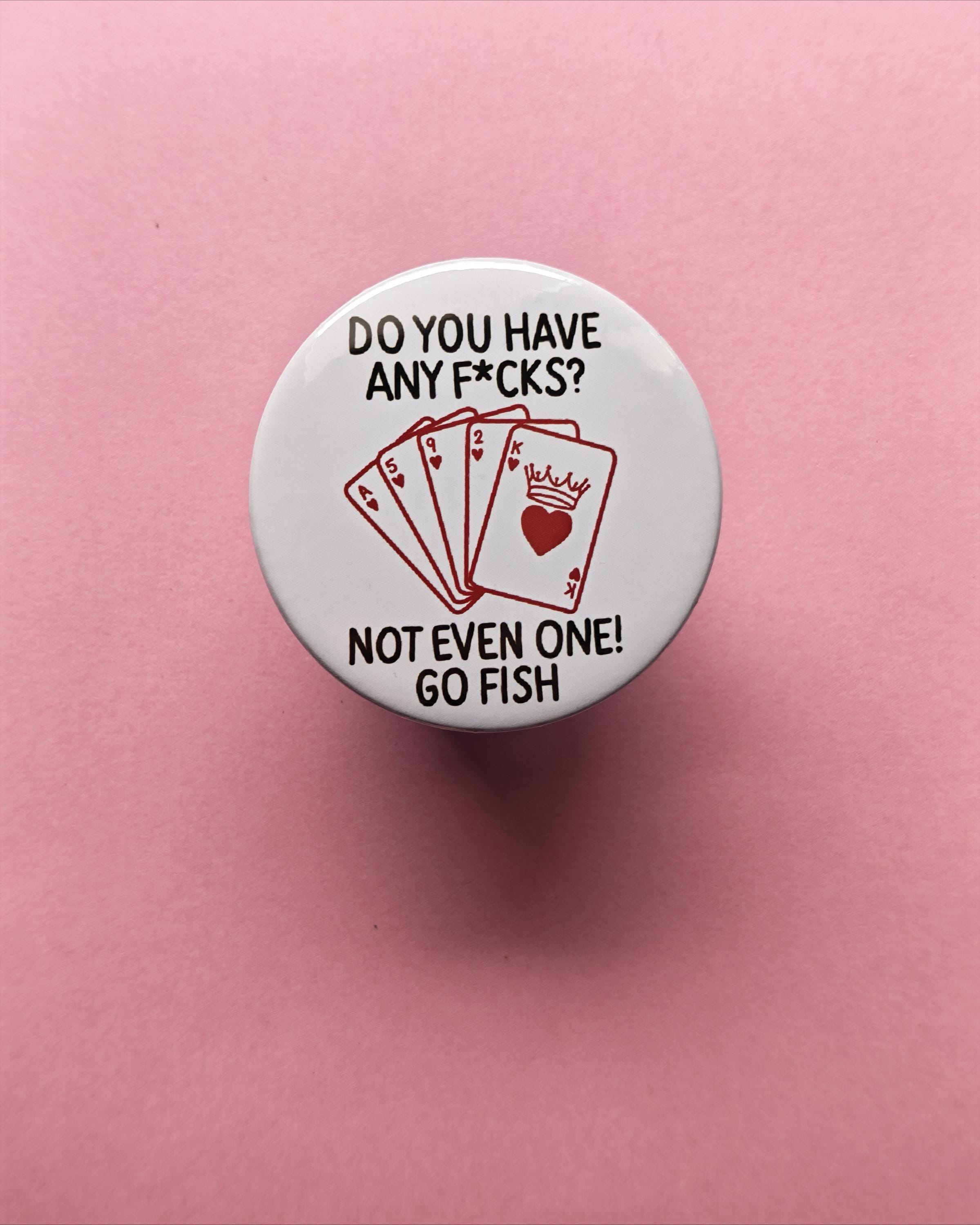 Sarcastic Go Fish Fridge Magnet – Adult Humor Playing Cards Gag Gift